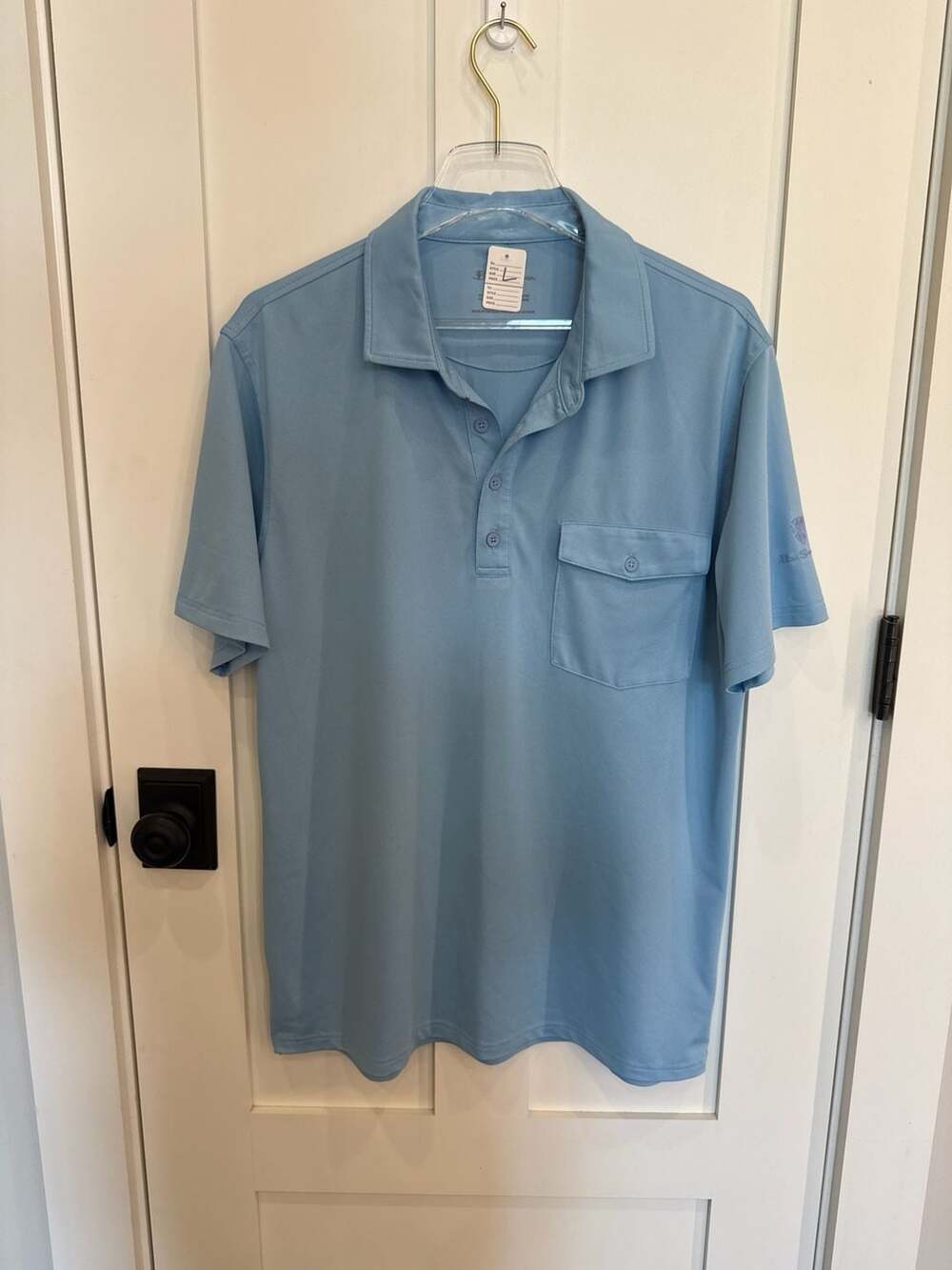 Ben Sherman Sport Men's Light Blue Performance Golf Polo Shirt Size Large